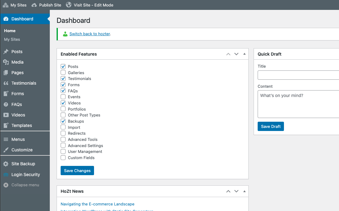 HoZt Static Websites – Introduction